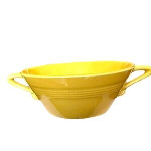 Rare Vintage Homer Laughlin Fiesta Harlequin Yellow Cream Soup Coupe EUC